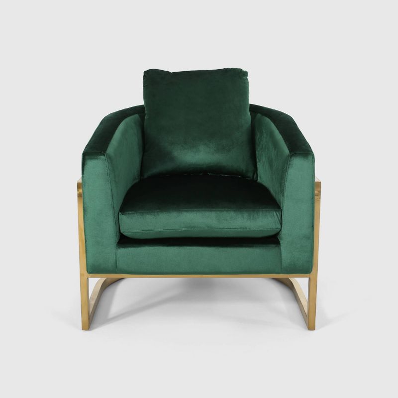 Briarcliff Modern Glam Velvet Armchair Green - Christopher Knight Home, 1 of 7