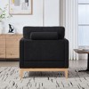 CAVINAS Wide Modern Farmhouse Accent Chair with Pillow Back&2 Bolster Pillows,Comfy Boucle Armchair for Living Room,Office&Lounge - 4 of 4