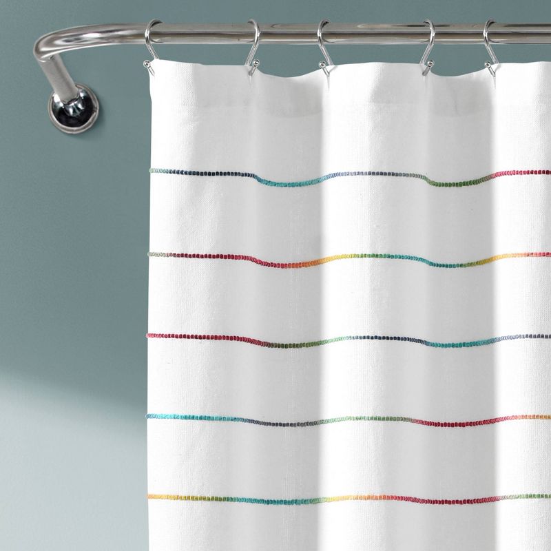 Ombre Striped Yarn Dyed Cotton Shower Curtain - Lush Décor, 4 of 9