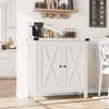 Buffet Cabinet Farmhouse Storage Cabinet with Doors and Shelves, Buffets and Sideboards Entryway Cabinet with Storage - 2 of 4