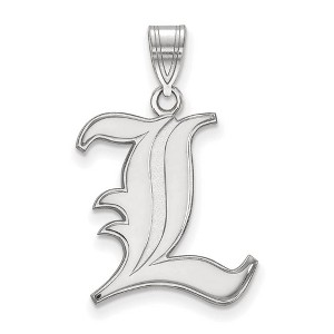 Black Bow Jewelry 14k White Gold Louisville Cardinals NCAA Large Pendant - 1 of 3