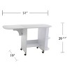 Stradville Expandable Rolling Sewing Table/Craft Station - White - SEI - 4 of 4
