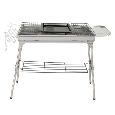 SEVOBAL Grill Cookware Portable Stainless Steel Grill, Compact and Durable Outdoor BBQ for Home, Camping, Easy to Assemble, Black, 39.3"*12.2"*27.9"