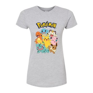 Women's - Pokémon - Pokémon Character Group Fitted Graphic T-Shirt - 1 of 3