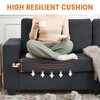 83" Modern Sofa, Corduroy 3 Seater Deep Seat Couch with Wide Armrest, Removable Washable Cushion Cover, Comfy Sofa - 3 of 4