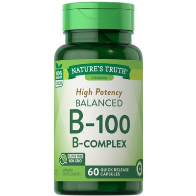 Nature's Truth Vitamin B Complex With B-100 | 60 Capsules : Target