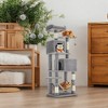61-Inch Cat Tree Cat Tower for Indoor Cats - Plush Multi-Level Cat Condo with 5 Scratching Posts, 2 Perches, 2 Caves, Hammock, 2 Pompoms - 4 of 4