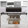 KIGFTSOD 58'' Farmhouse TV Stand with Storage – Entertainment Center w/Sliding Barn Door, Wooden Media Console w/Height Adjustable Shelves - 4 of 4