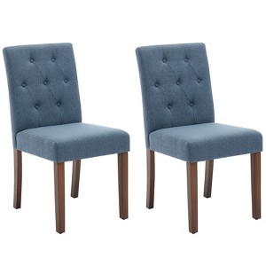 Upholstered Dining Chairs Set of 2 - Fabric Parsons Dining Chair with Nailhead Trim, Modern Fabric Accent Chair, Chairs for Dining Room, Kitchen - 1 of 4