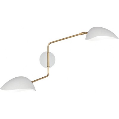 Robert Abbey Lighting Rico Espinet Racer 2 - Light Wall Light in  Modern Brass