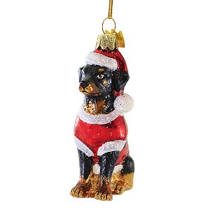 Kurt S. Adler 3.5 Inch Dog In Santa Suit Christmas Best Friend Tree Ornaments - 1 of 3