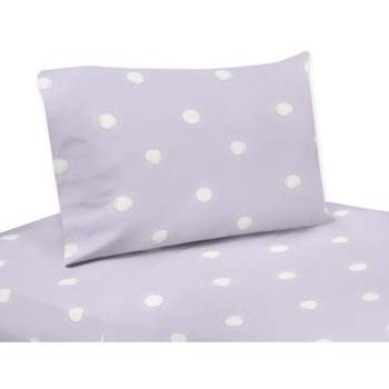 Sweet Jojo Designs Girl Kids Twin Sheet Set Boho Sun Purple and White 3pc