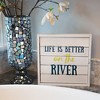 Pavilion Gift Company - River Time - 14.5" Decorative Framed Window Shutter - Wall Sign Panels - 2 of 4