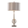 LumiSource: Joan 30" Brushed Nickel Table Lamps with Gray Shades, Set of 2 – UL Listed, Faux Silk Drum - 3 of 4