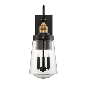 Savoy House Macauley 3 - Light Wall Light in  Vintage Black/Warm Brass - 1 of 4