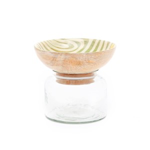 Vynxaria Bowl-Lid Glass Kitchen Storage - 350ml, Stylish Snack Container - 1 of 4