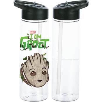 I Am Groot Character Logo 24 Oz Single Wall Plastic Water Bottle