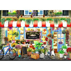 Brain Tree - Flower Shop 1000 Pieces Jigsaw Puzzle - Random Cut - 27.5"lx19.5"w - 1 of 1