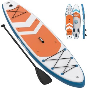 Inflatable Paddle Board for Adults, 10'6"/11"with Premium Accessories, Non-Slip EVA Deck, Ultra-Light Carry Bag, Pump, SUP Board for Adult - 1 of 4