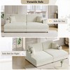 Whisen 86" Oversized Loveseat Chaise Lounge Sectional Sofa Bed Corduroy Sleeper Sofa with USB Ports, Cup Holders and Throw Pillows - 3 of 4
