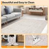 8x10 Vintage Rug Non Slip - Oriental Washable Area Rug for Living Room, Bedroom (Beige) - 3 of 4