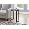 Vynxaria Contemporary Round Accent Table, Grey Laminate, Black Metal, 18.25" L x 18.25" W x 24" H - 2 of 4
