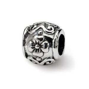 Black Bow Jewelry Sterling Silver Growing Flower Bead Charm - 1 of 3