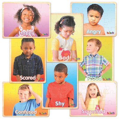 Kaplan Early Learning Photo Real Emotions Puzzles of Children - Set of 8