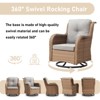 Gymojoy Outdoor Swivel Chairs with Side Table Glider Chairs Set of 3 - 3 of 4