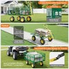 Garden Cart Heavy Duty Folding Yard Cart with 10"Multi-Terrain Tires,4 Removable Mesh Sides,180° Swivel Handle Metal Wagon for Lawn,Yard,Patio,Farm - 4 of 4