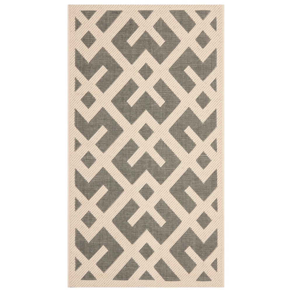  Rectangle Claudette Outdoor Rug Gray/Bone