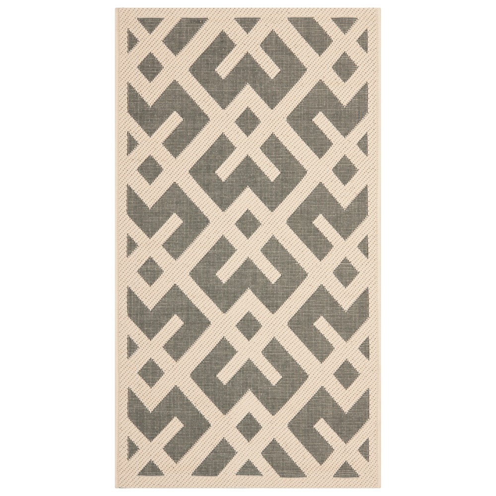 2'X3'7in Rectangle Claudette Outdoor Rug Gray/Bone - Safavieh