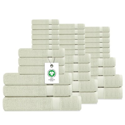 Delara Organic Cotton Luxuriously Plush Bath Towel Set, GOTS & Oeko-TEX Certified, Soft, Quick Dry & Ultra-Absorbent