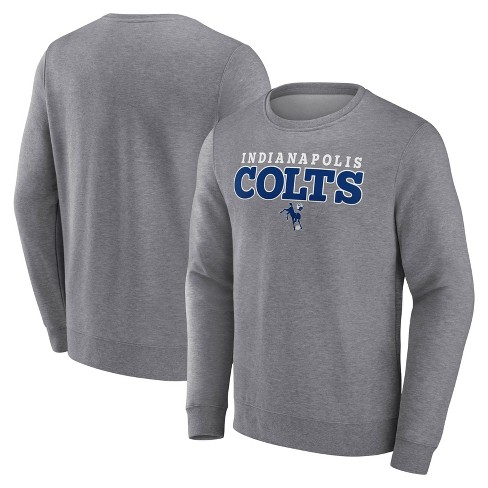 Nfl Indianapolis Colts Men s Gray Long Sleeve Crew Fleece Sweatshirt Target