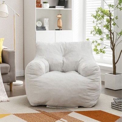 CENGHU Bean Bag Chair Foam Filling Bean Bag for Adults Soft Teddy Fabric Tufted Lazy Sofa for Living room Bedroom