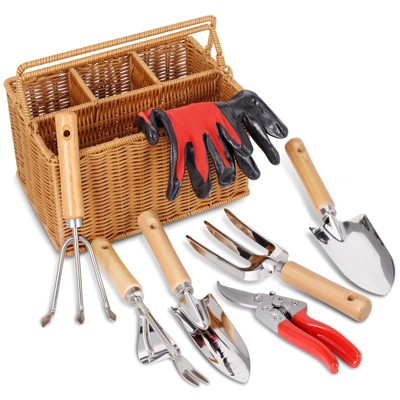 VYNXARIA 8-piece gardening tool set£¬Gardening Hand Tools with Basket