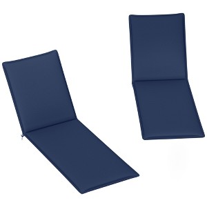 Outsunny Outdoor Lounge Chair Cushion Set of 2, Foldable Patio Chaise Lounge Cushion Set, 76" x 23" - 1 of 4