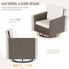 YARDSIGHT 2 Pieces Durable Wicker Rattan Swivel Rocking Outdoor Chairs - 4 of 4