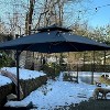 PURPLE LEAF 10ft Cantilever Outdoor Umbrella with Base Large Patio Hanging Double Top Square Offset Umbrella 360-degree Rotation - 2 of 4