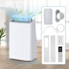14,000 BTU Portable AC - 3-in-1 Cool/Dehumidify/Fan for 700SqFt, Smart/Sleep Mode, 24H Timer & Window Kit, White - 2 of 4
