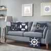 Nautical Pillow Covers 18 x 18 Inch Set of 4 Anchor Marine Denim Navy Blue - 4 of 4