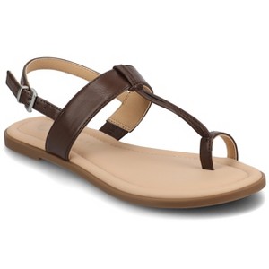 Journee Women's Gerra Flat Sandals - 1 of 4