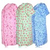 JEFFRICO 3 Pack House Dresses for Women with Pockets - Lightweight Breathable Short Sleeve Muumuu & Nightgowns - Dusters - 4 of 4