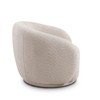 Swivel Accent Chair,Upholstered Modern Round Accent Arm Chairs,360 Swivel Single Sofa Armchair for Living Room and Bedroom,Beige Boucle - 2 of 4