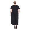Plus Size Short Sleeves Maxi Dress - White Mark - 4 of 4