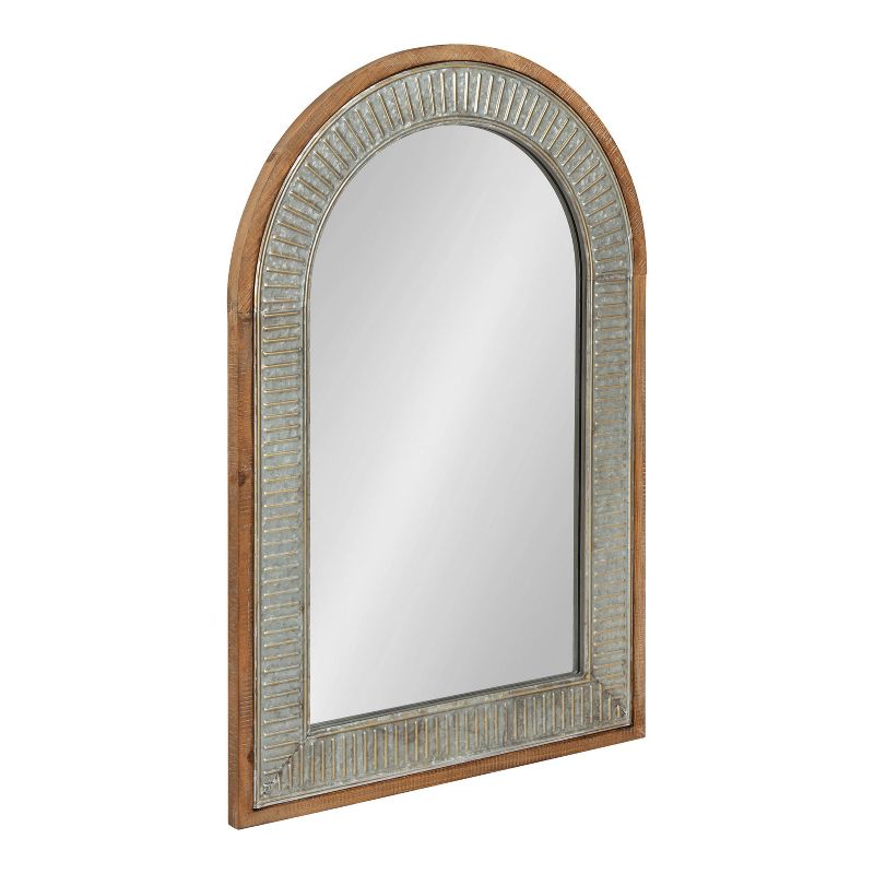 24&#34; x 36&#34; Deely Arch Wall Mirror Rustic Brown - Kate &#38; Laurel All Things Decor, 1 of 8