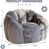 MAXYOYO Bean Bag Chair, Floral Shape Ultra Soft Faux Fur Petal Back Sofa for Adults - 3 of 4