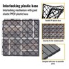 Dolonm 12" x 12"  20 PCS Interlocking Deck Tiles Checker Pattern,  Square Light Gray Acacia Hardwood Outdoor Flooring for Patio - 4 of 4