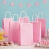 Blue Panda 25-Pack Pink Gift Bags with Handles - Small Paper Treat Bags for Birthday, Wedding, Retail (5.3x3.2x9 In) - 2 of 4
