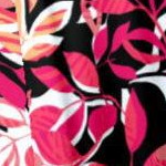 tea rose graphic leaves